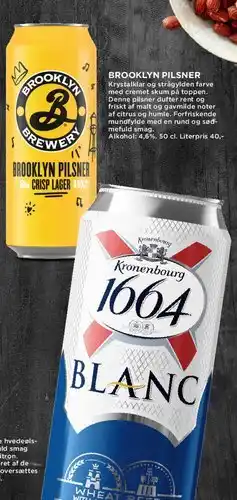 MENY Brooklyn Pilsner / Kronenbourg 1664 Blanc tilbud