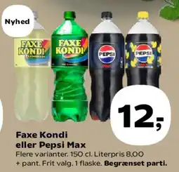 SuperBrugsen Faxe Kondi eller Pepsi tilbud