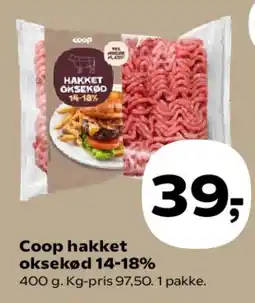 SuperBrugsen Coop hakket oksekød 14-18% tilbud