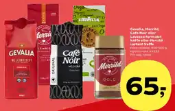 SuperBrugsen Gevalia, Merrild, Café Noir eller Lavazza kaffe tilbud