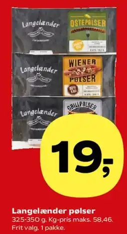 SuperBrugsen Langelænder pølser tilbud