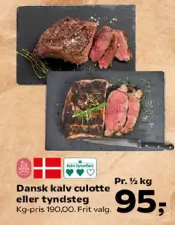 SuperBrugsen Dansk kalv culotte eller tyndsteg tilbud