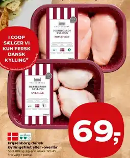 SuperBrugsen Frijsenborg dansk kyllingefilet / overlår tilbud