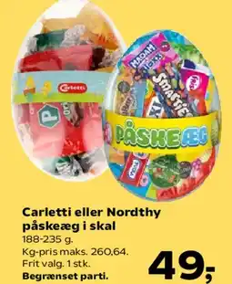 SuperBrugsen Carletti eller Nordthy påskeæg i skal tilbud