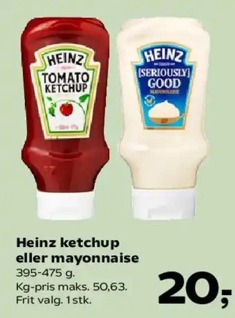 SuperBrugsen Heinz ketchup eller mayonnaise tilbud