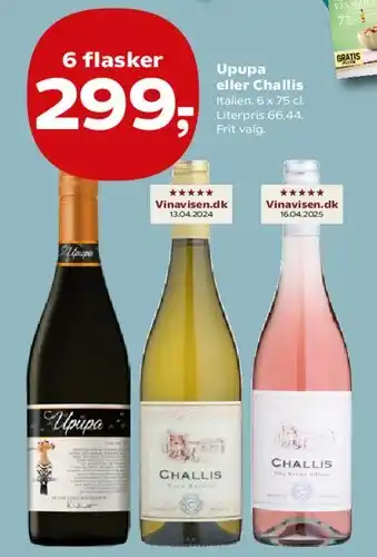 SuperBrugsen Upupa eller Challis (6 flasker) tilbud
