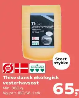 SuperBrugsen Thise dansk økologisk (stort stykke) ost tilbud