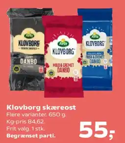 SuperBrugsen Klovborg skæreost tilbud