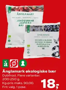 SuperBrugsen Änglamark økologiske bær tilbud