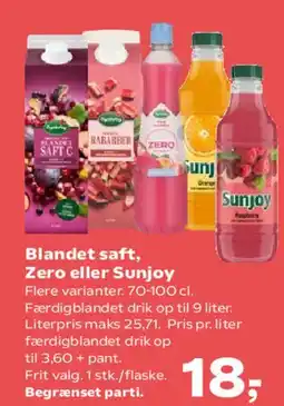 SuperBrugsen Blandet saft / Zero / Sunjoy tilbud