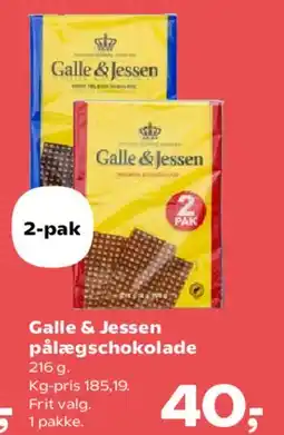 SuperBrugsen Galle & Jessen pålægschokolade tilbud
