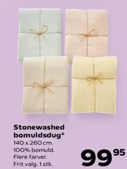 SuperBrugsen Stonewashed bomuldsdug tilbud