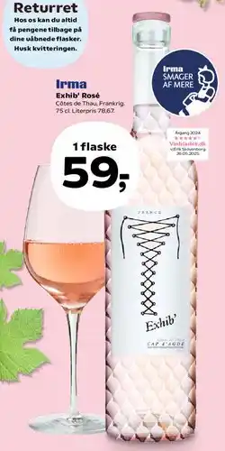 SuperBrugsen Irma Exhib' Rosé tilbud