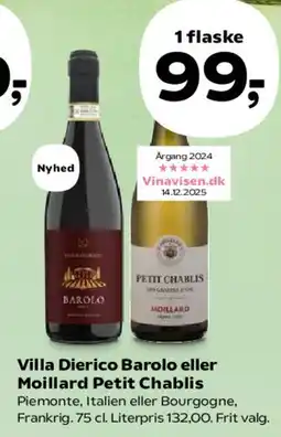 SuperBrugsen Villa Dierico Barolo eller Moillard Petit Chablis tilbud