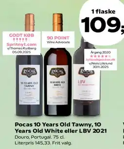 SuperBrugsen Pocas 10 Years Old Tawny / 10 Years Old White / LBV 2021 tilbud