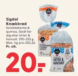 SPAR Sigdal Knekkebrød tilbud