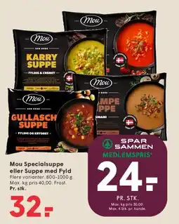 SPAR Mou Specialsuppe / Suppe med Fyld tilbud