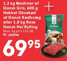 SPAR Medister / Hakket Oksekød / Hel Kylling (Dansk) tilbud