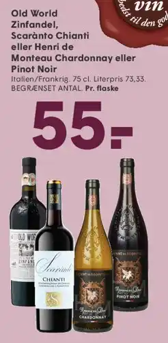 SPAR Old World / Scarlino / Henri de Monteau - pr. flaske tilbud