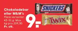 SPAR Chokoladebar eller M&M's tilbud