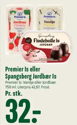 Min Købmand Premier Is / Spangsberg Jordbær tilbud
