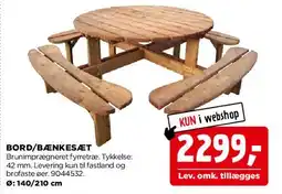 jem & fix Bord-/bænkesæt (rund) tilbud