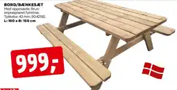 jem & fix Bord-/bænkesæt (rektangulært) tilbud