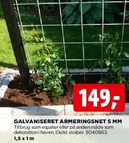 jem & fix Galvaniseret armeringsnet 5 mm tilbud