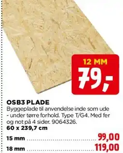 jem & fix OSB3 plade 12 mm tilbud