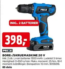 jem & fix BORE-/SKRUEMASKINE 20 V tilbud