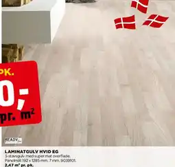jem & fix LAMINATGULV HVID EG tilbud