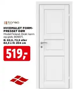 jem & fix HVIDMALLET FORMPRESSET DØR tilbud