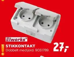 jem & fix Stikkontakt (enkelt) med jord tilbud