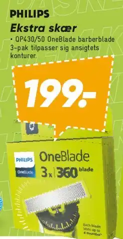 Bilka Philips Ekstra skær (OneBlade) tilbud