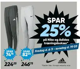 Bilka Nike og Adidas træningsbukser tilbud