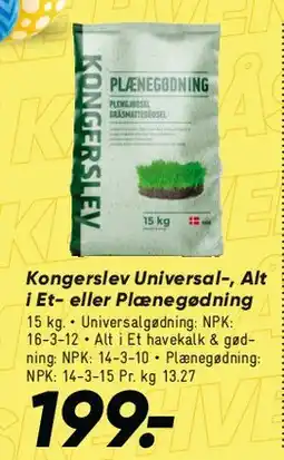 Bilka Kongerslev Plænegødning (15 kg) tilbud