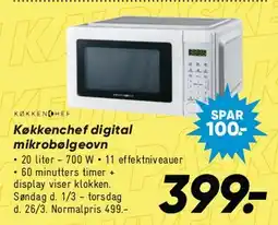 Bilka Køkkenchef digital mikrobølgeovn tilbud