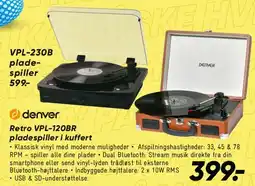 Bilka Denver Retro VPL-120BF pladespiller (kuffert) tilbud