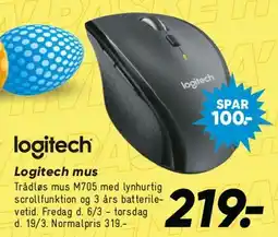 Bilka Logitech trådløs mus tilbud