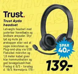 Bilka Trust Aveda headset tilbud