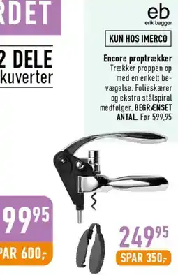 Imerco Encore proptrækker tilbud