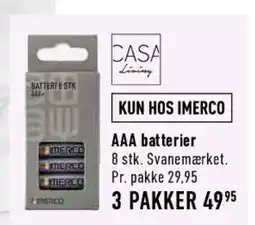 Imerco AAA batterier tilbud