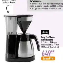 Imerco Easy Top Therm kaffemaskine tilbud