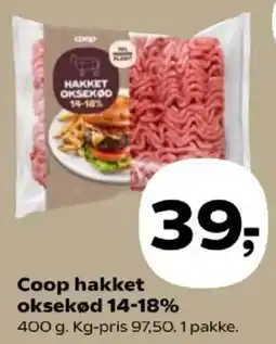 Kvickly COOP Hakket oksekød 14-18% tilbud