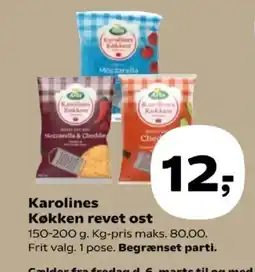 Kvickly Karolines køkken revet ost tilbud