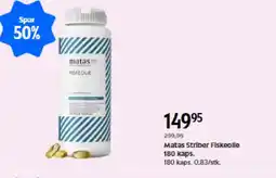 Matas Matas striber fiskeolie 180 kaps. tilbud