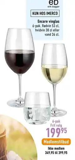 Imerco Encore vinglas, Medlemspris tilbud