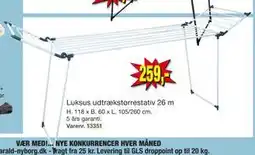 Harald Nyborg Luksus udtrækstørrestativ 26 m tilbud