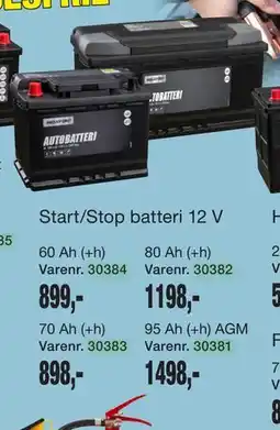 Harald Nyborg Start/Stop batteri 12 V tilbud