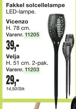 Harald Nyborg Fakkel solcellelampe tilbud